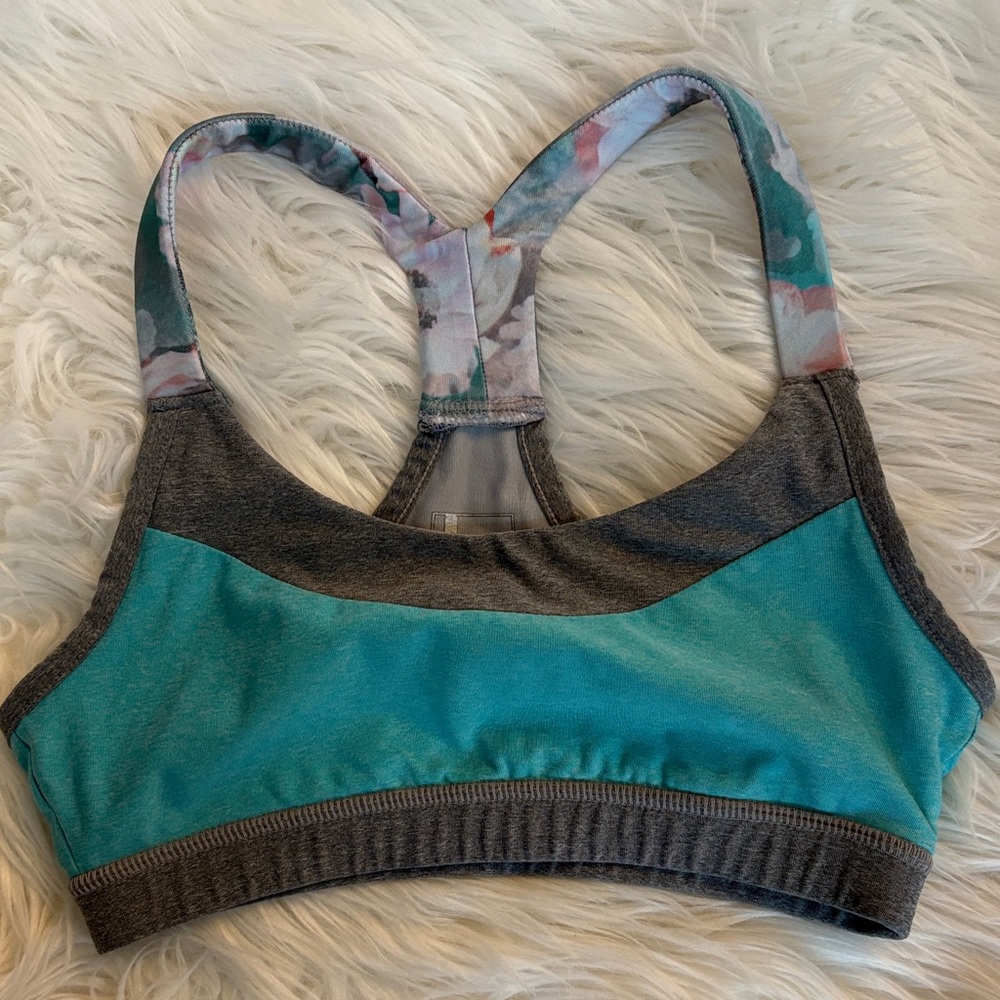Mondetta Teal and Gray Sports Bra